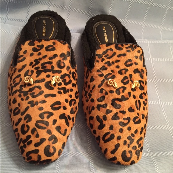 Derek lam leopard slippers Clearance